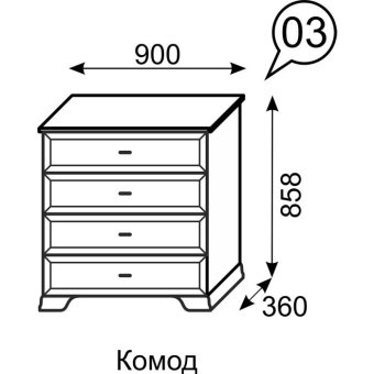 Комод мод.3 Венеция - 11537