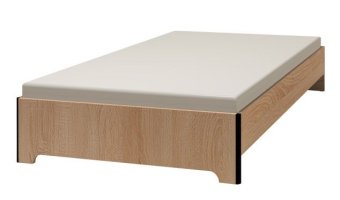 Эко Кровать Дуб Сонома с орт/основанием деревянные ламели  - 5256