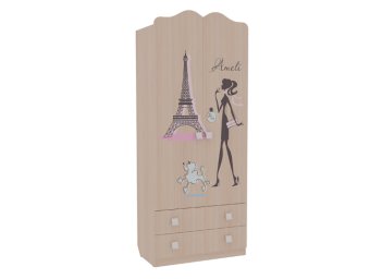 Шкаф комбинированный Амели (с ящ. 2-створчатый) - 10706