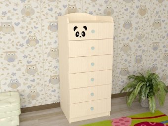 Комод детский "Панда" высокий - 7620