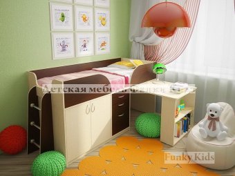 Детская кровать-чердак Фанки Кидз 10  - 22080