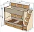 Каталог  Нестандарт Двухъярусная кровать Голден кидс 10 от магазина ПолКомода.РУ