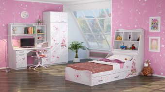 Кровать мод.4 Принцесса с ящиком - 15907