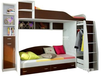 Кровать двухъярусная Фанки Кидз 12 СВ - 33540