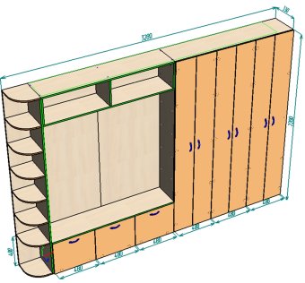 Нестандарт мебель прихожая - 54000
