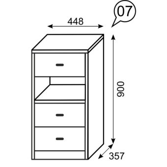 Тумба с нишей мод.7 Ультра - 4693