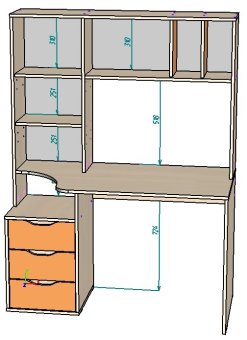 Каталог Нестандарт стол компьютерный Сокол (левый) от магазина ПолКомода.РУ