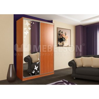 Шкаф купе Гранд 1-600 бабочки - 27323