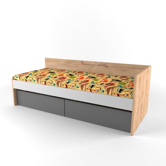 Кровать малая «Твист Лофт» с наматрасником - 0