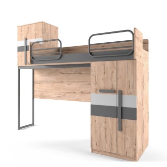 Кровать верхняя левая/правая без лесенки шкаф слева - 0