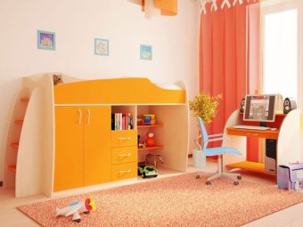 Детская РМК Ника 3 с приставной лестницей, без тумбы - 30030