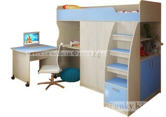 Детская кровать-чердак Фанки Кидз 18  - 31090