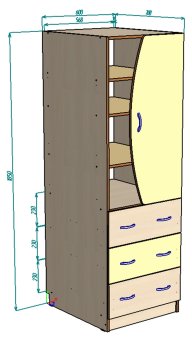 Нестандарт Шкаф Мартин - 19500