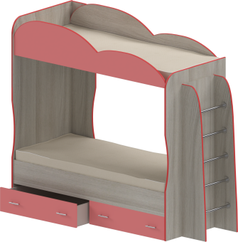 КРОВАТЬ ДЕТСКАЯ ДВУХЪЯРУСНАЯ «ИНДИГО 1.1» - 23700