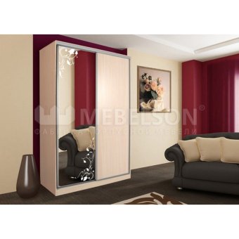 Шкаф купе Рио 1-600 цветы - 25049