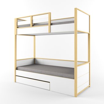 Кровать 2х-ярусная с фальшпанелью УНИВЕРСАЛЬНАЯ  «Робин Вуд Лайт» - 0