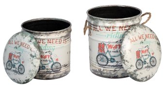 Пуф с ящиком для хранения PARIS (к-кт 2шт.) - 4290