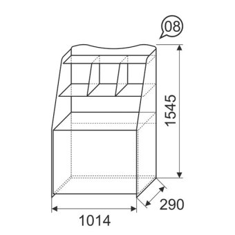 Изголовье кровати с полками мод.8 Принцесса - 4625