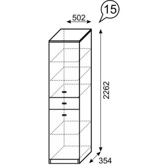 Шкаф-пенал мод.15 Принцесса - 9520