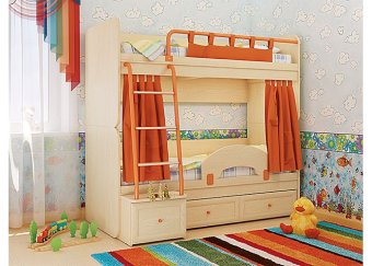 Немо (НКР-01) Двухэтажная кровать - 32835