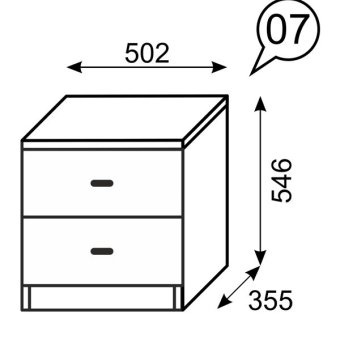 Тумба мод.7 Принцесса - 4022