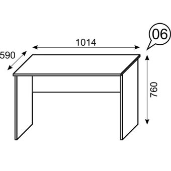 Стол письменный мод.6 Ультра - 2329