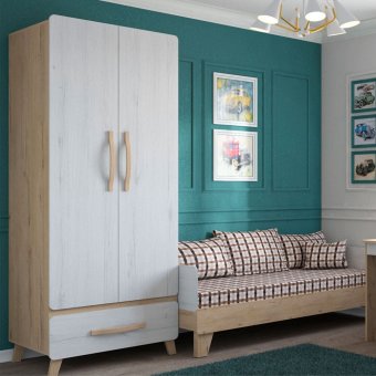 Набор «Риган» шкаф и кровать - 0